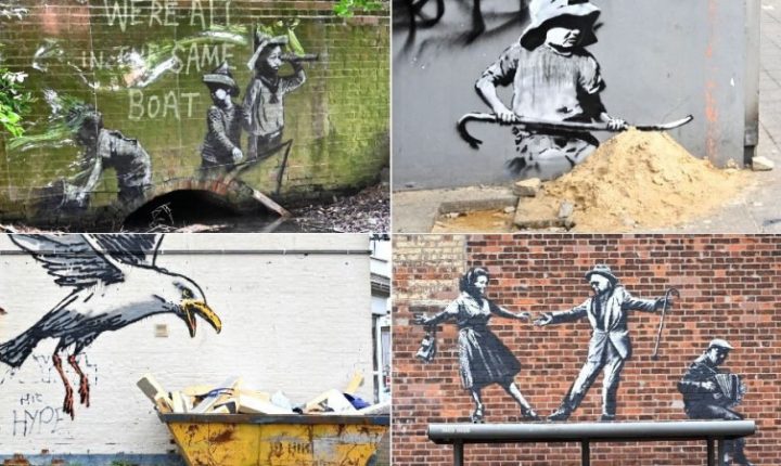 Novas obras de Banksy